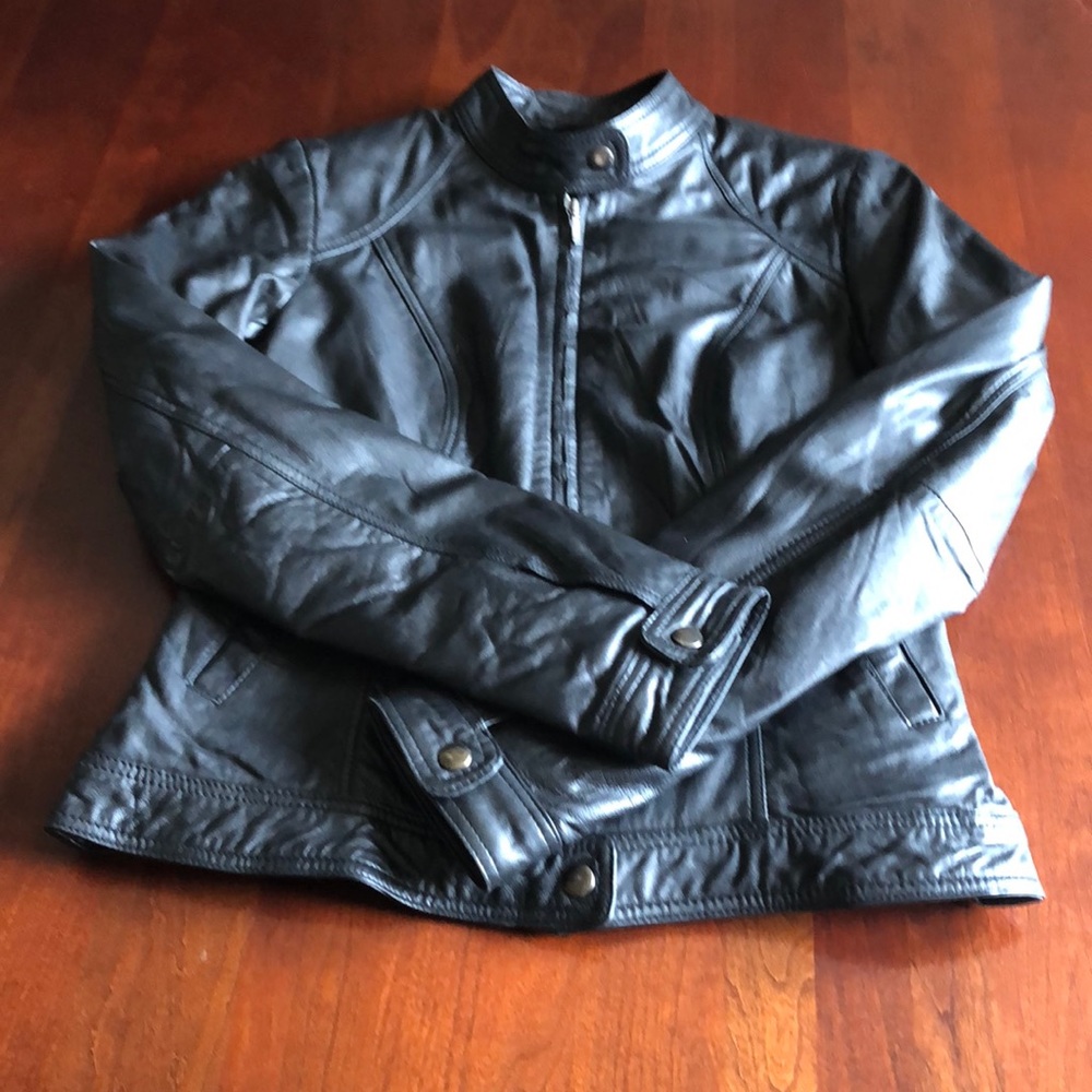 Danier Black Leather Jacket
